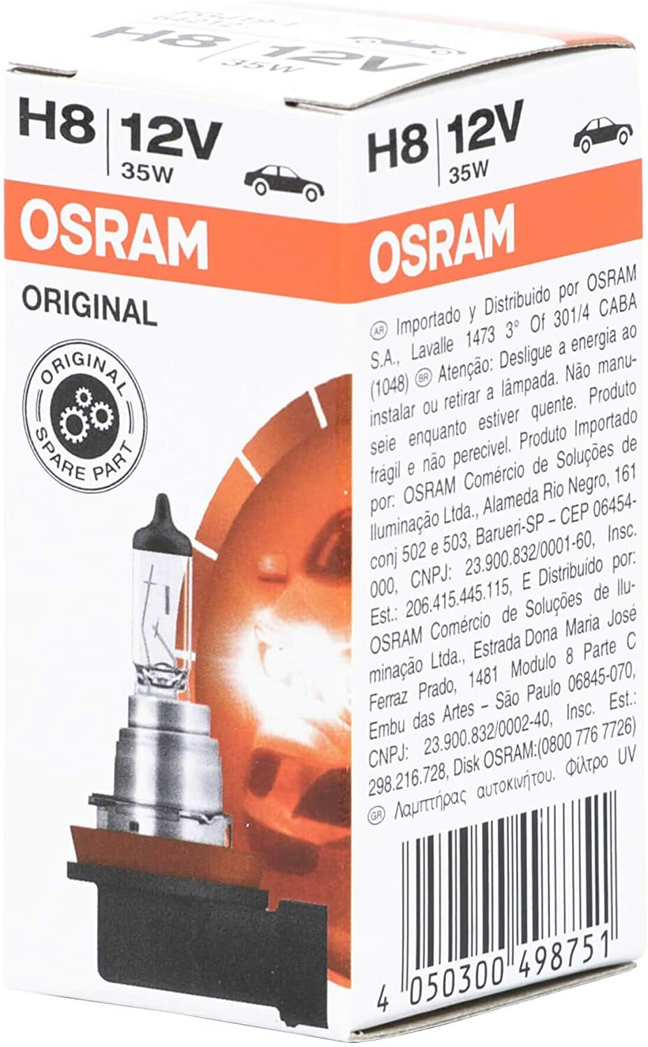 Osram H8 (708) Halogen Fog Light Bulb 12V 35W — Single