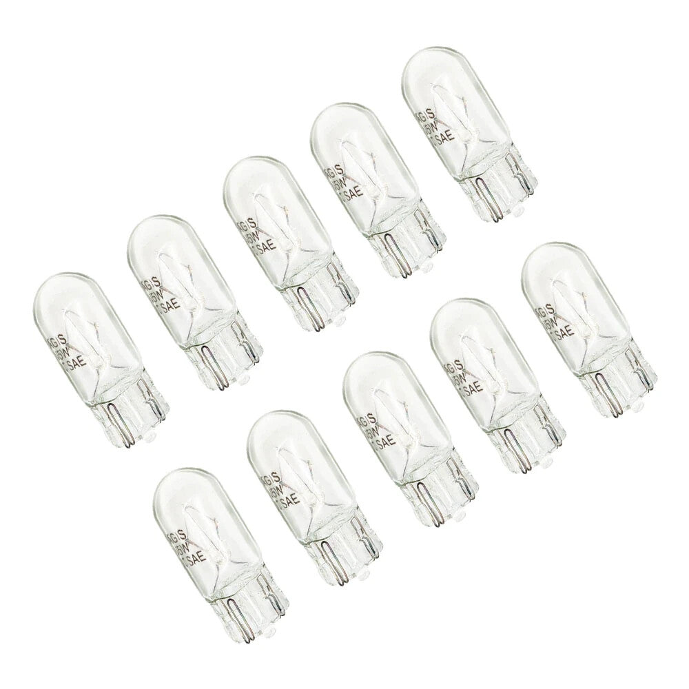 504 W3W Push-Fit Car Interior and Sidelight Bulbs 12V 3W — 10 Pack