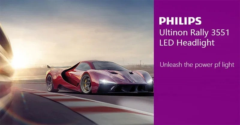 Philips Ultinon Rally LED Bulbs H4/H7/H11/HB3/HB4 6500K 100W 9000LM