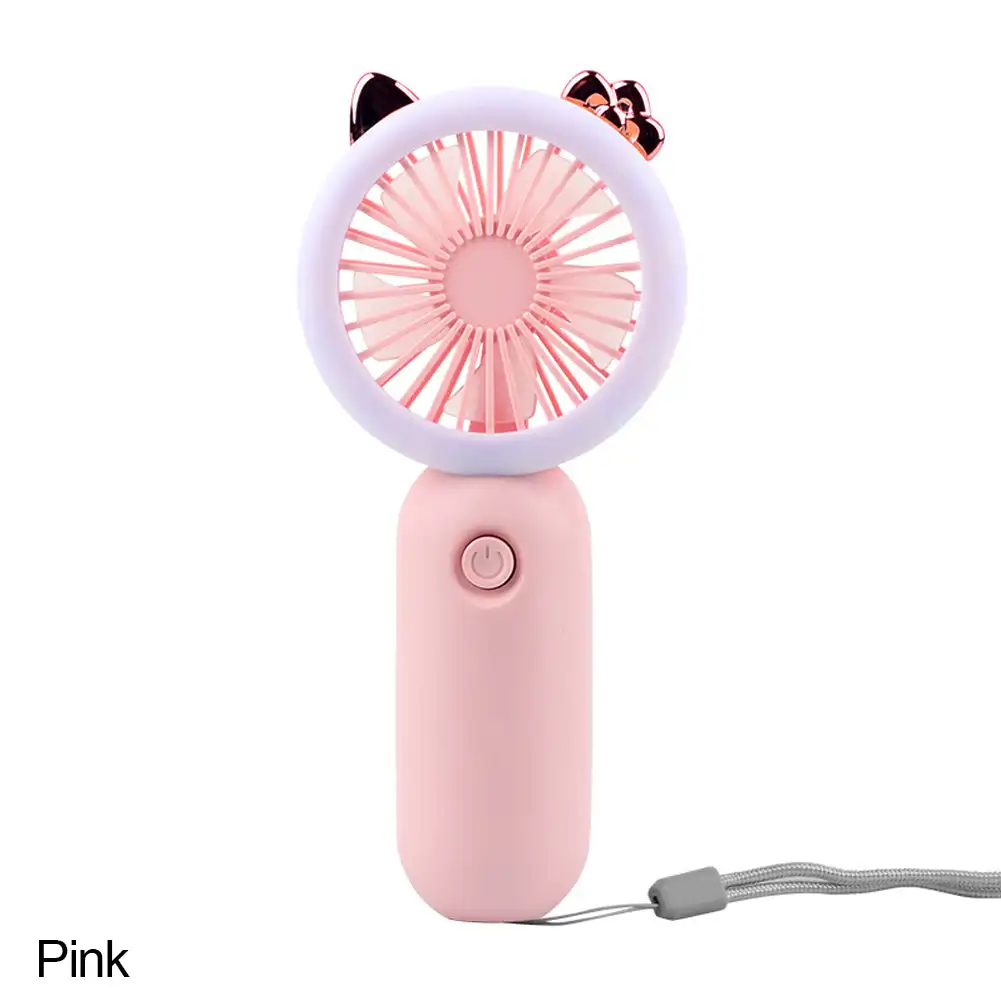 USB Rechargeable Foldable Handheld/Neck Fan, 3 Speeds