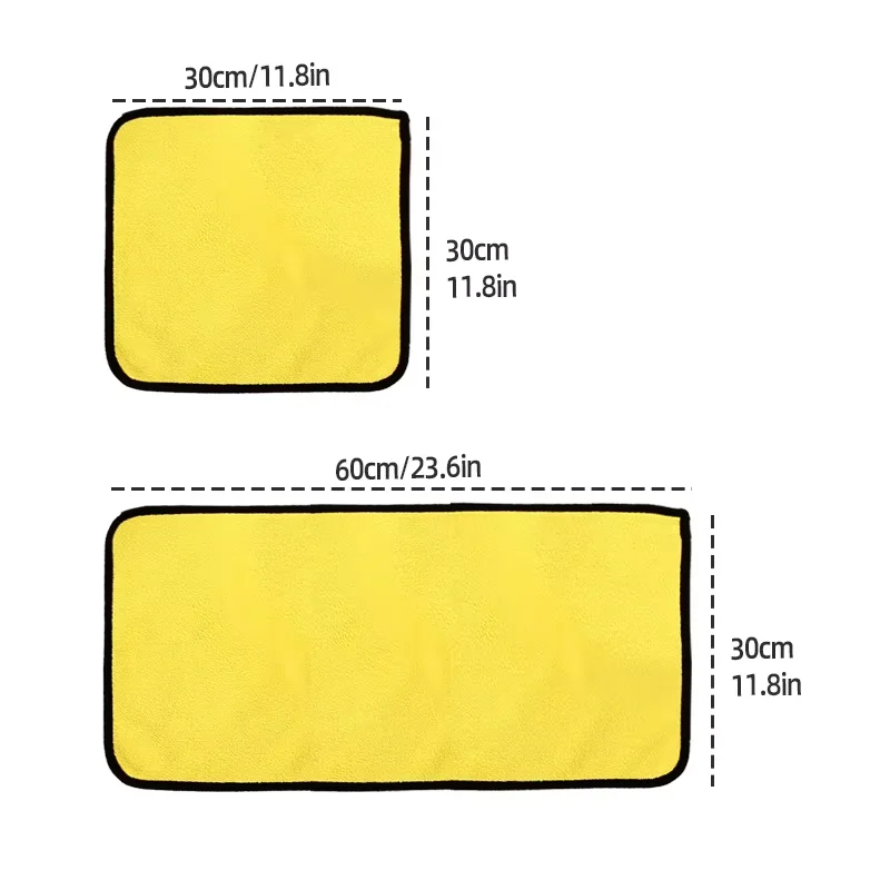 Large Super-Absorbent Microfibre Car Wash and Drying Towels — Twin Pack