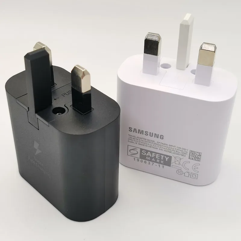 Samsung 45W Super Fast Charger with UK Plug and 6ft Cable for Galaxy Phones