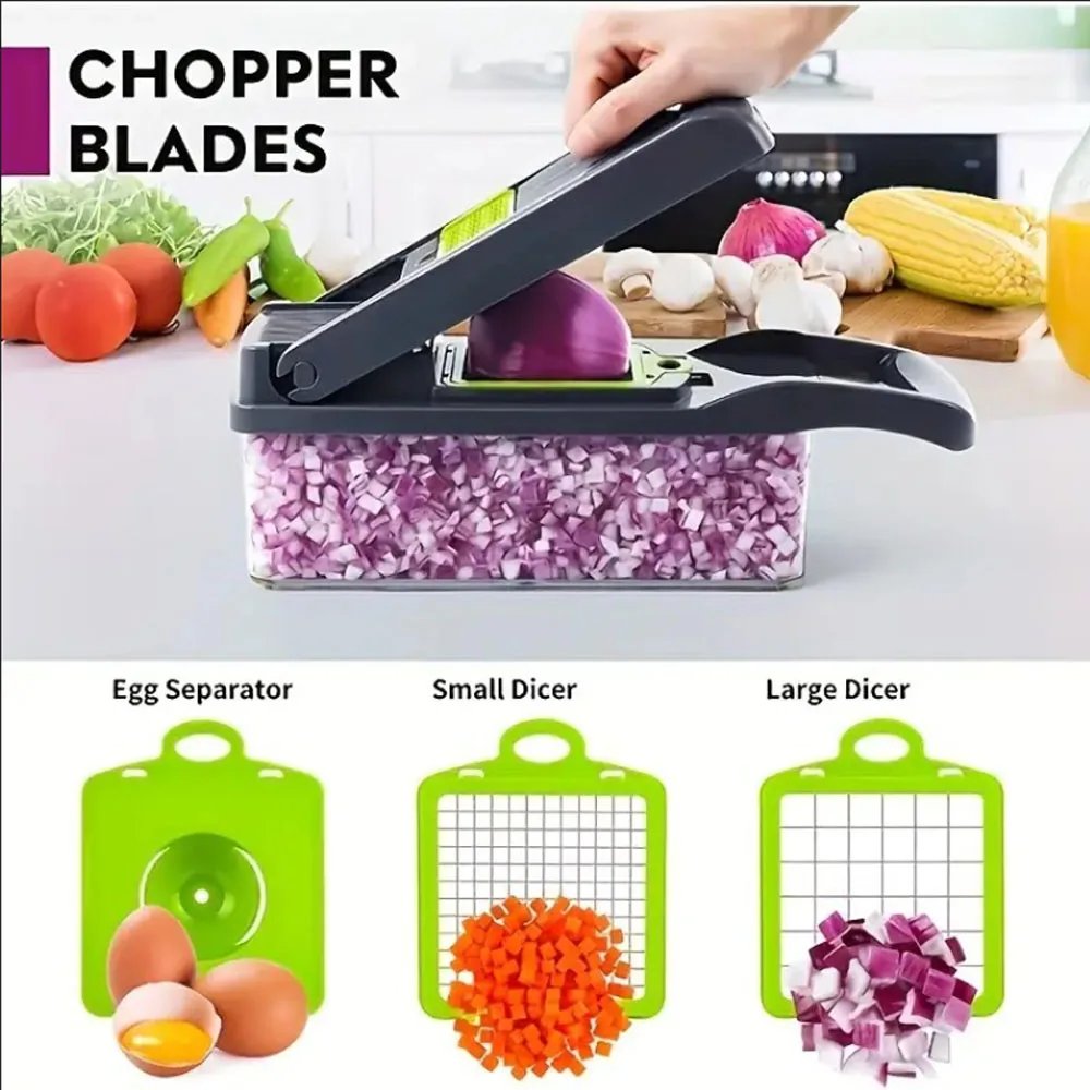 Mandoline Vegetable Chopper, Slicer and Cheese Grater