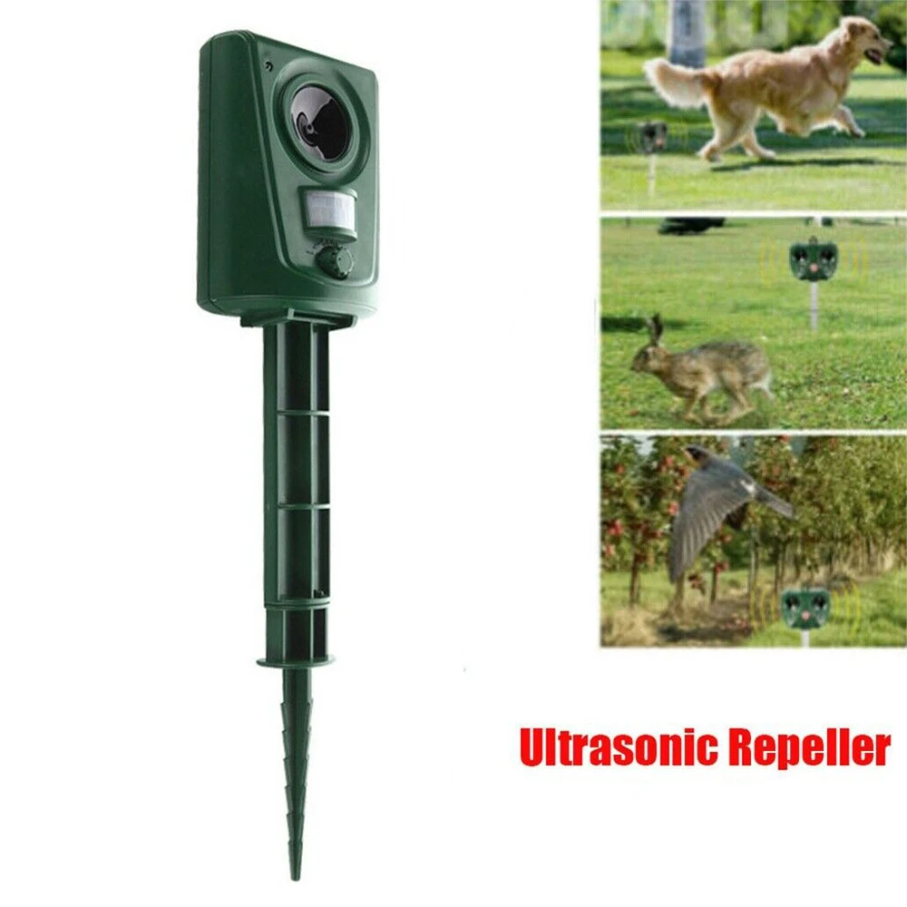 Sai Jin Finger Battery-Powered Ultrasonic Garden Animal and Pest Repeller