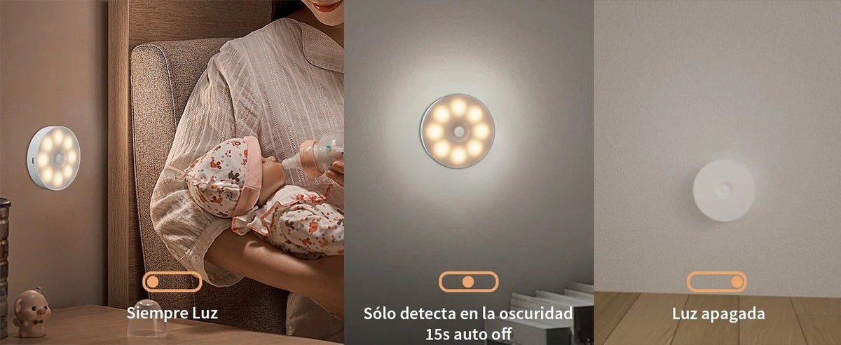 Wireless USB Rechargeable Motion Sensor LED Night Light, Magnetic