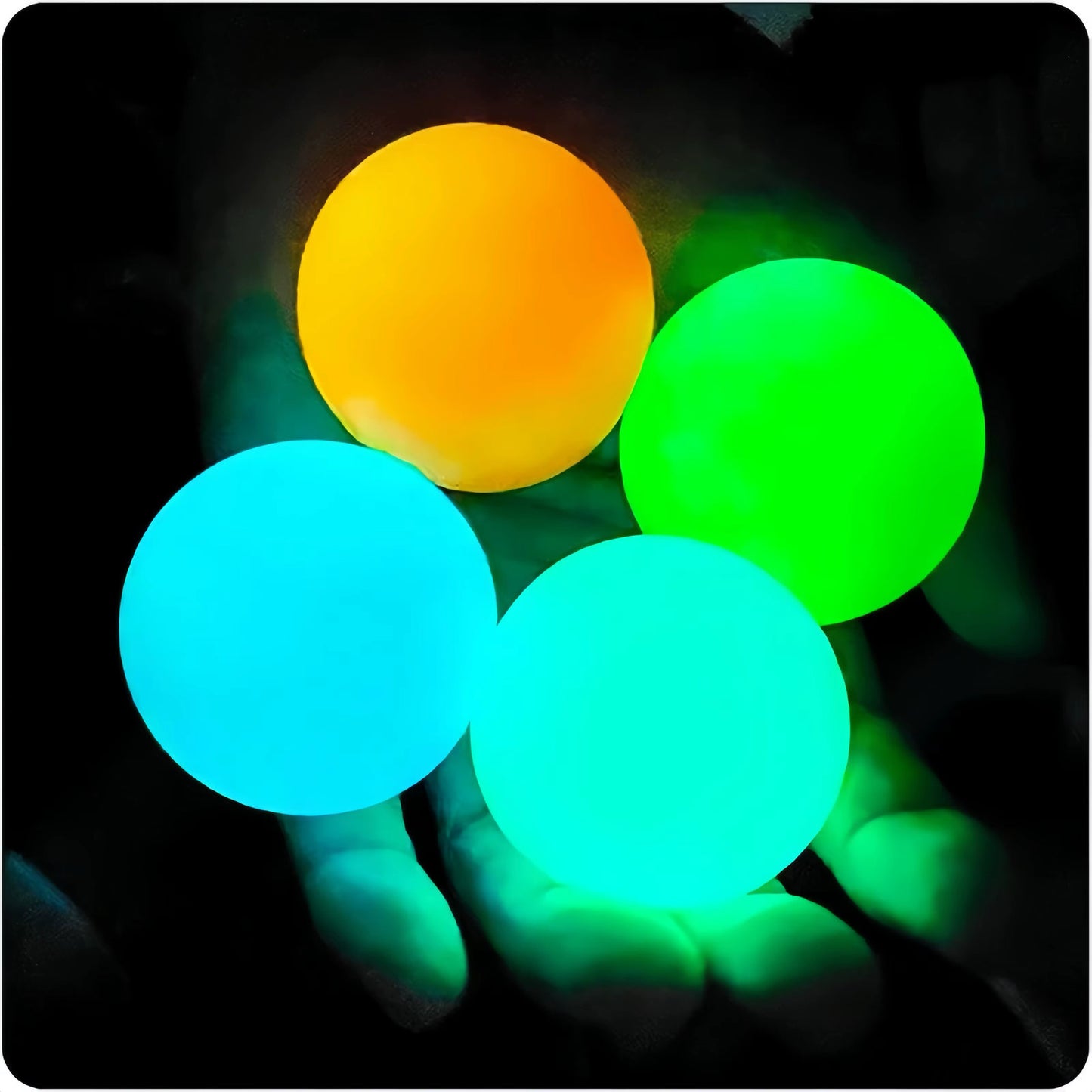 Glow-in-the-Dark Rubber Bouncy Balls for Kids' Party Bags