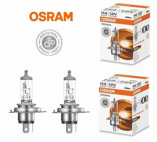 Osram H4 (472) Halogen Headlight Bulbs 12V 60/55W — Twin Pack