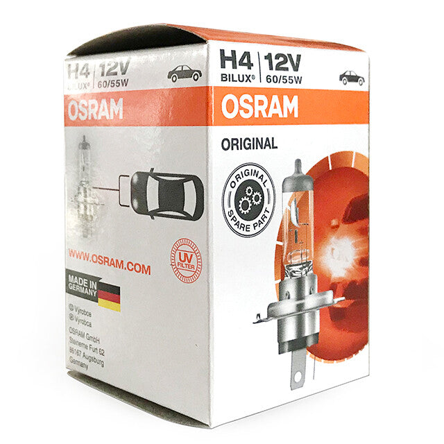 Osram H4 (472) Halogen Headlight Bulbs 12V 60/55W — Twin Pack