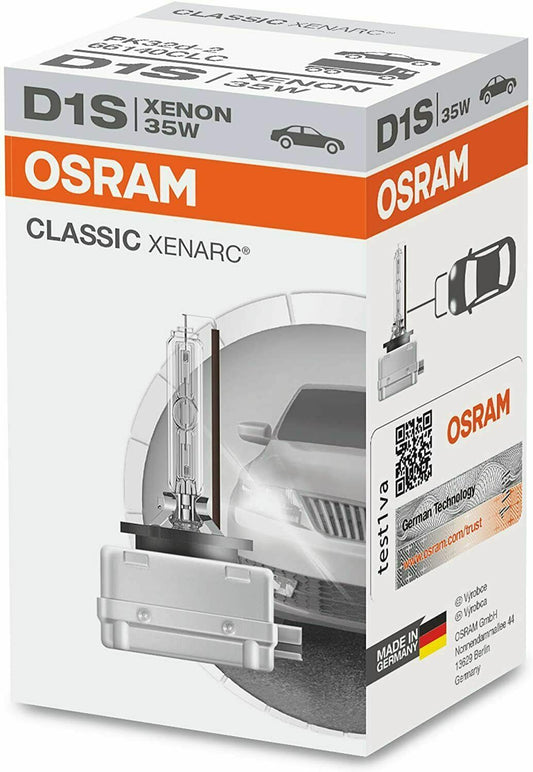 Osram Xenarc D1S 66140CLC Classic Xenon HID Bulb 35W PK32-2 — Single