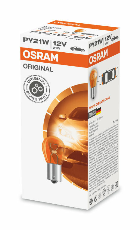 Osram 581 (7507) PY21W Amber Indicator Bulbs 12V 21W — 10 Pack