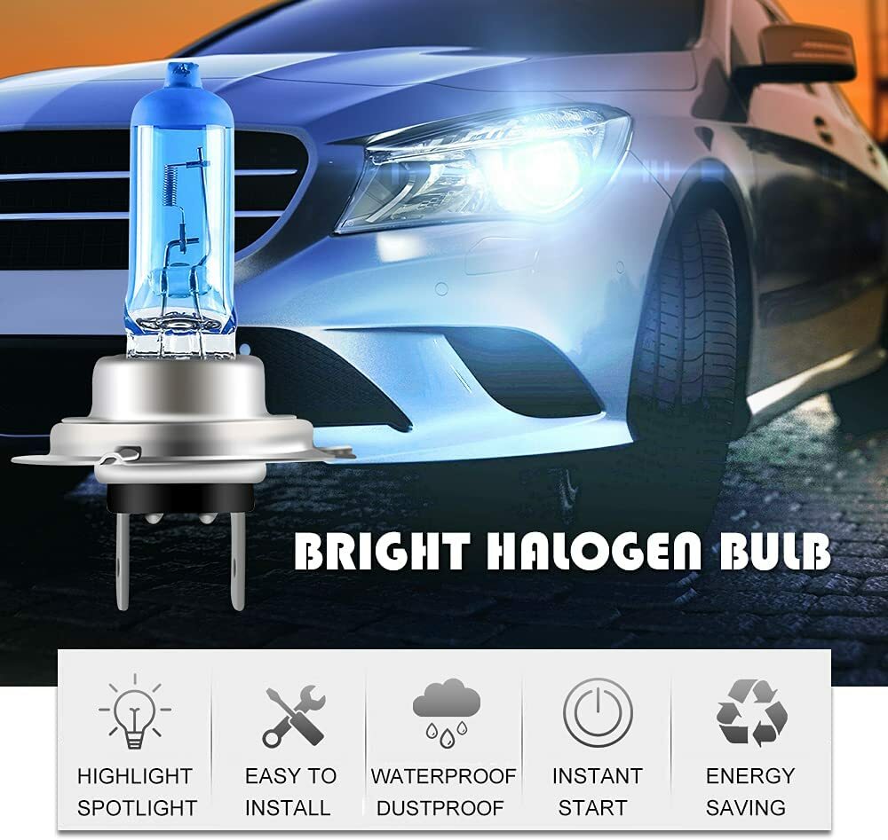 Xencn H7 Super White Xenon-Look Headlight Bulbs 12V 55W — Twin Pack
