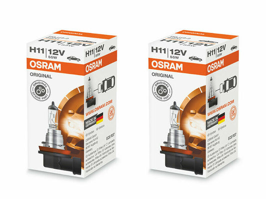 Osram H11 64211 Standard Car Light Bulbs 12V 55W — Twin Pack