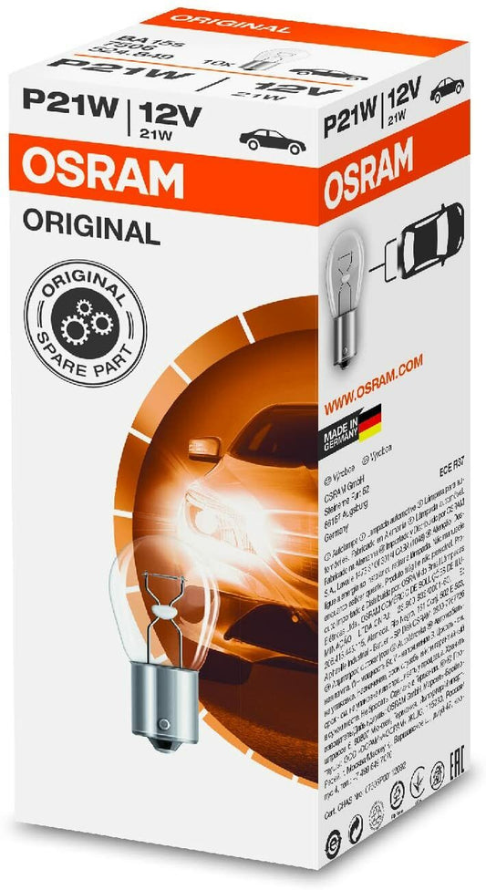 Osram P21W Car Brake, Tail and Indicator Bulbs 12V — 10 Pack