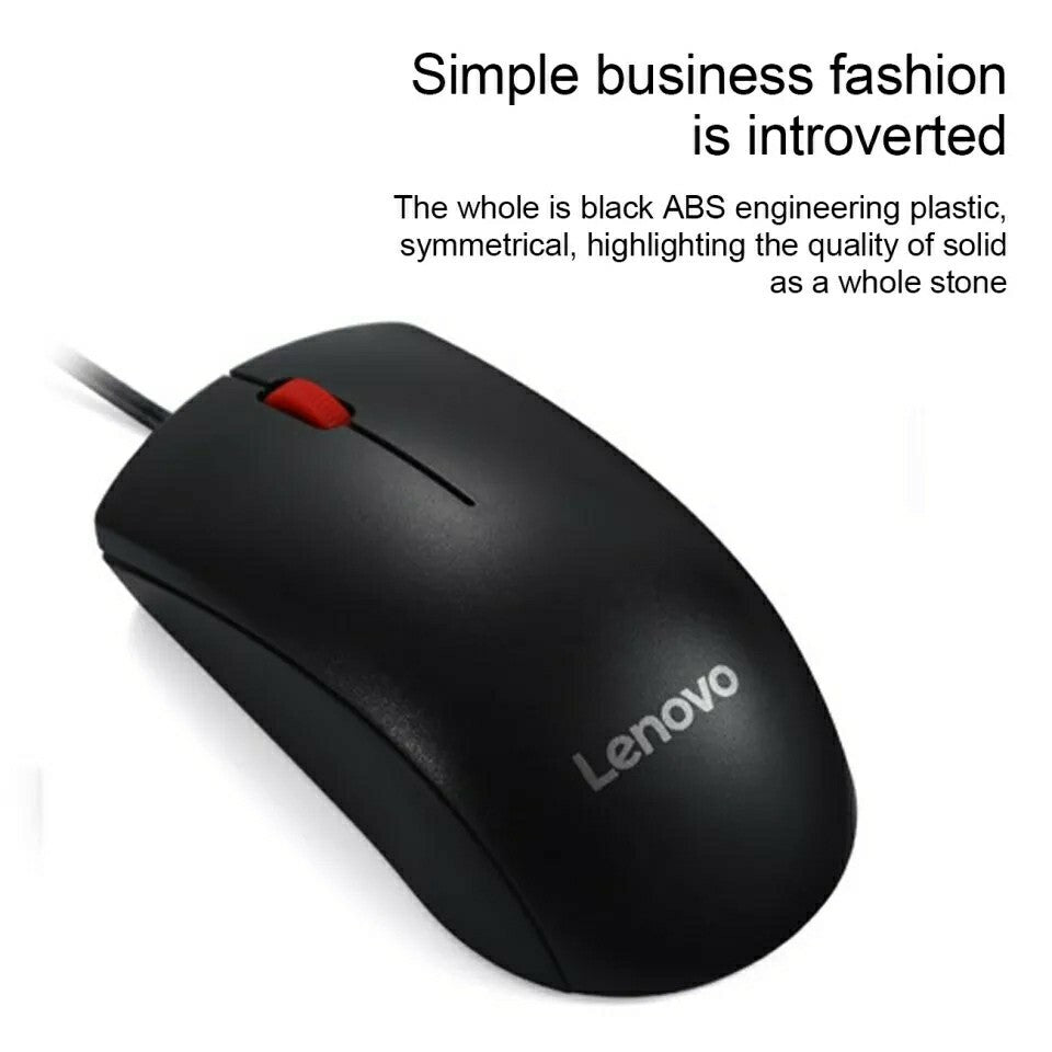 Lenovo M120 USB Wired Mouse 1000 DPI for PC and Mac
