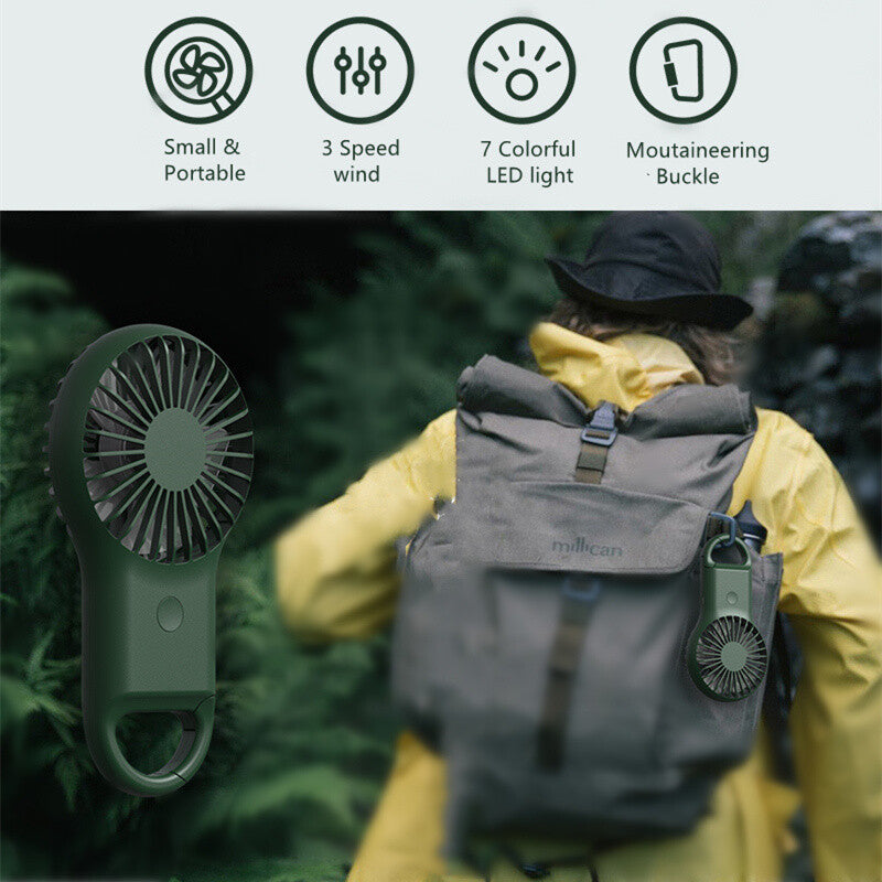 Zaytuna Mini USB Rechargeable Handheld Fan with LED Light