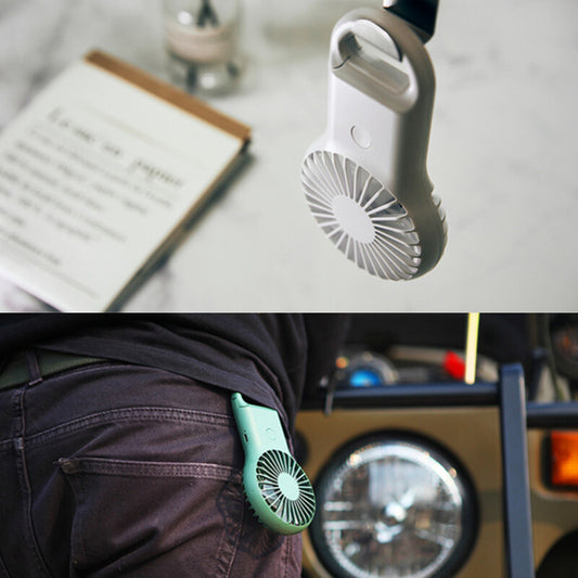 Zaytuna Mini USB Rechargeable Handheld Fan, 3 Speeds — White