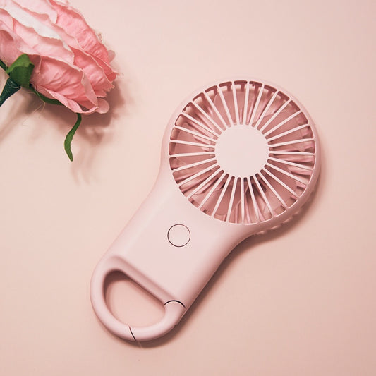 Zaytuna Mini USB Rechargeable Handheld Fan, 3 Speeds — Pink