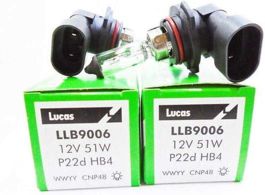Lucas HB4 LLB9006 Headlight/Fog Bulbs 12V 55W P22d — Twin Pack