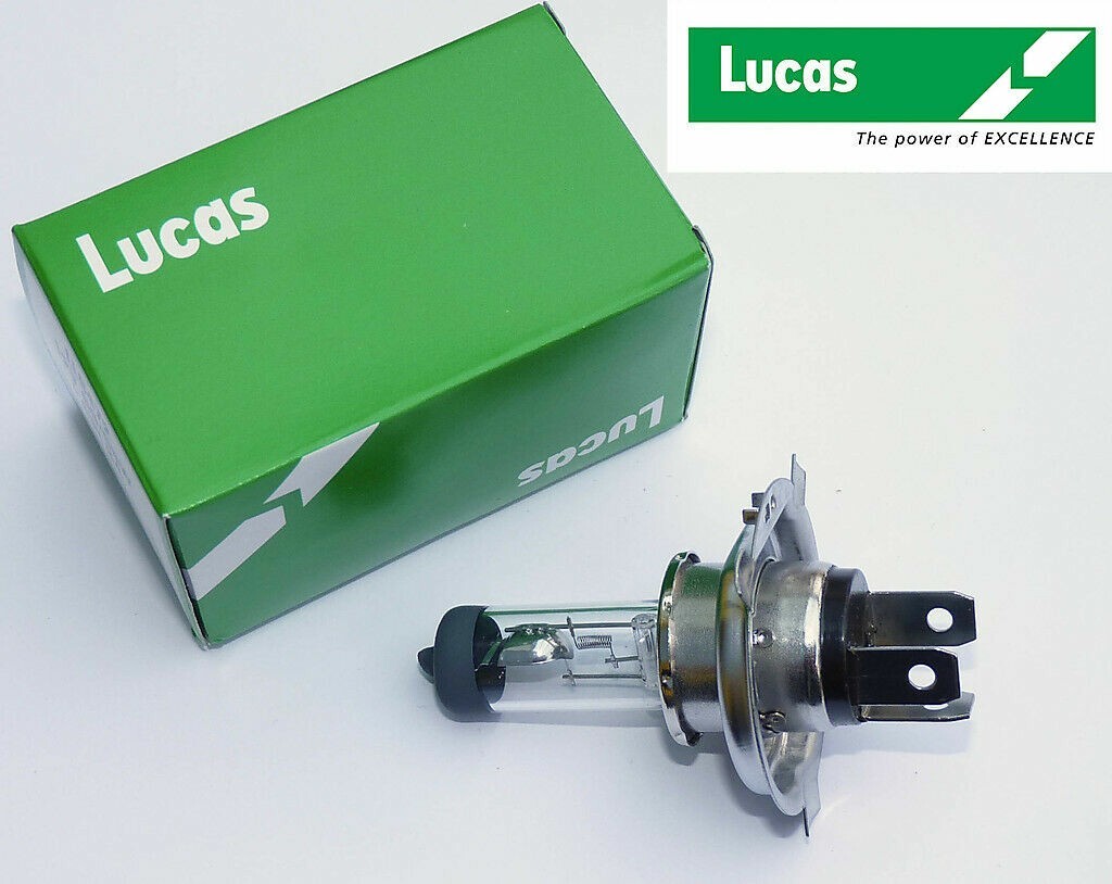 Lucas H4 LLB472 Halogen Headlight Bulbs 12V 60/55W P43t — Twin Pack