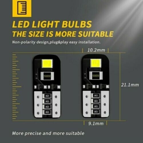 Zaytuna T10 501 W5W 24-SMD Bright White LED Bulbs 6000K CANbus — Twin Pack