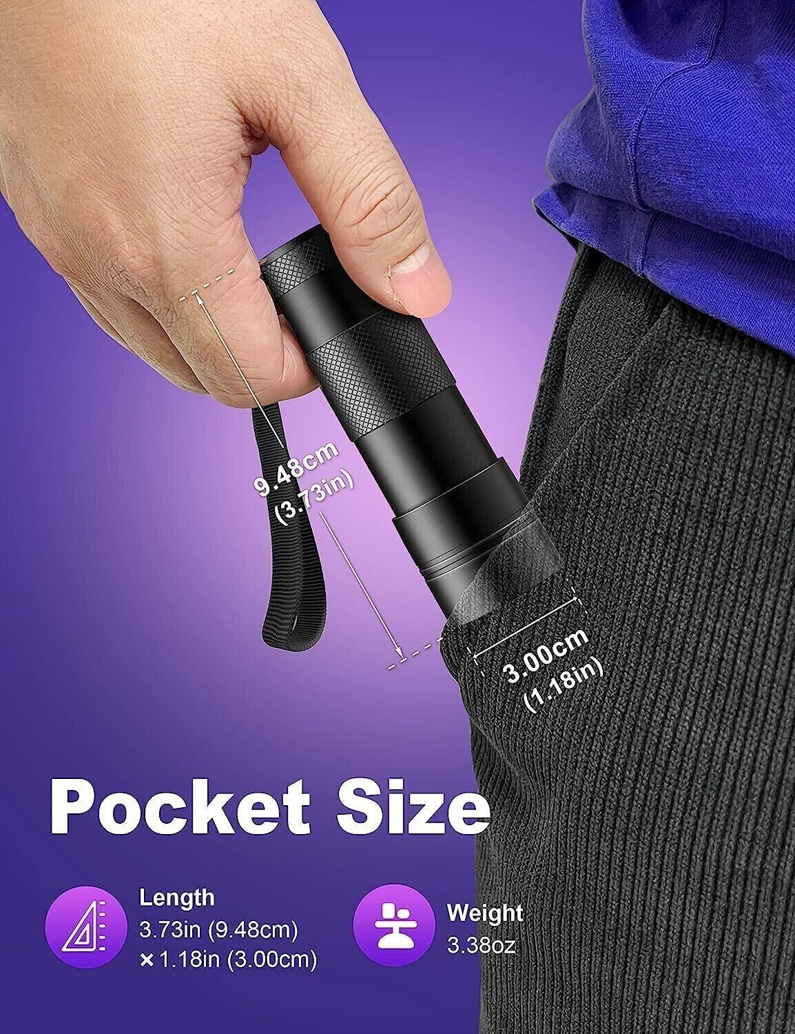 Doobry UV Blacklight Torch for Gas Leak and Stain Detection