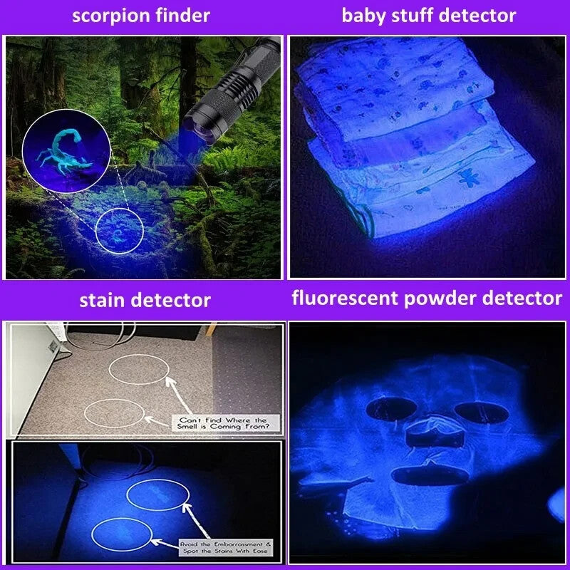 Doobry UV Blacklight Torch for Gas Leak and Stain Detection