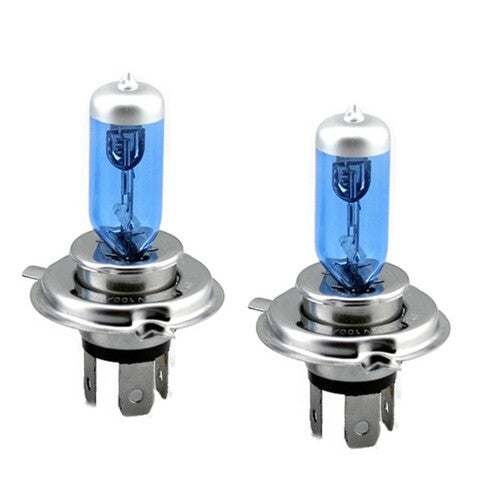 Xenon H4 472 Super White Headlight Bulbs 12V 100W with 501 LED Sidelights