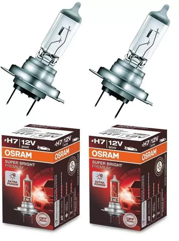 Osram H7 62261SBP Super Bright Off-Road Bulbs 12V 80W — Twin Pack