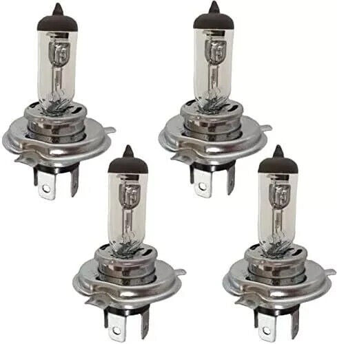 ZBS H4 472 Halogen Headlight Bulbs 12V 100/90W 3-Pin — Set of 4