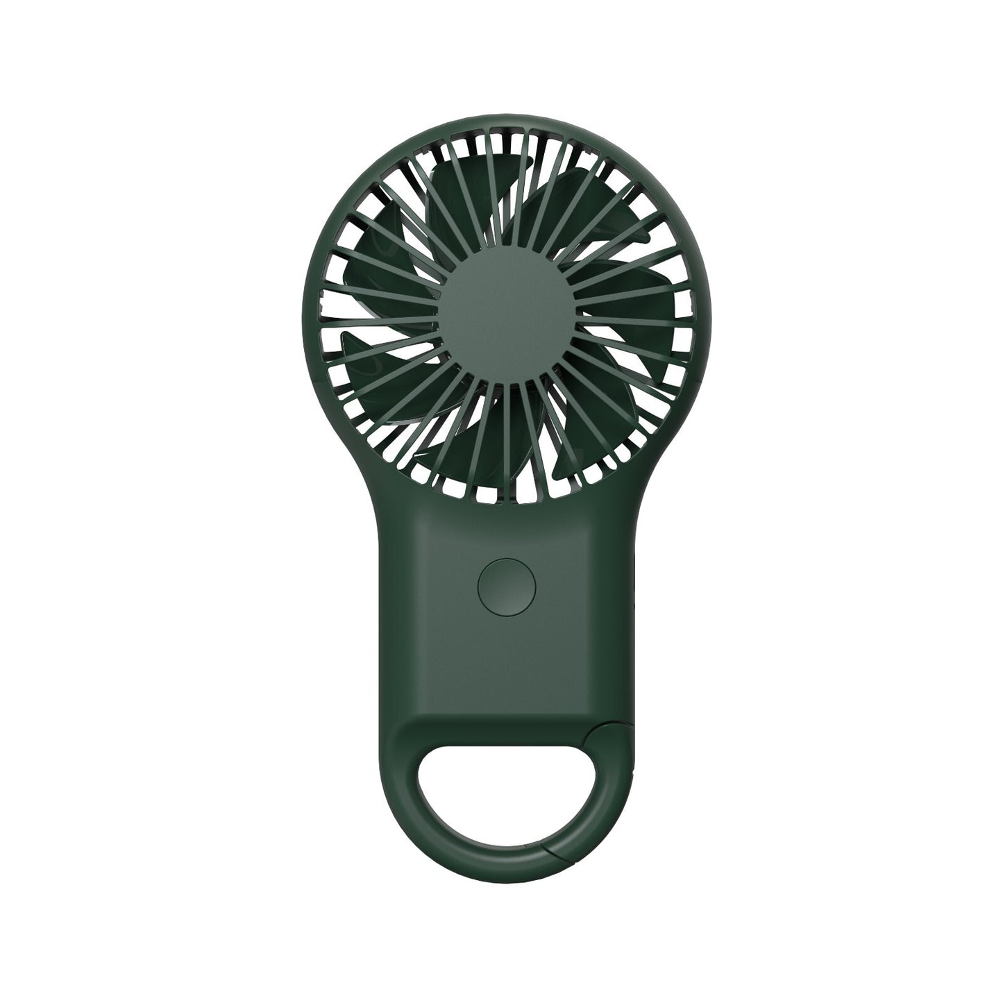 ZBS Mini USB Rechargeable Handheld LED Fan, 3 Speeds — Army Green