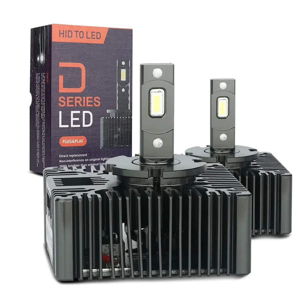 ZBS D5S White LED Headlight Bulbs 12V 35W 6000K — Twin Pack