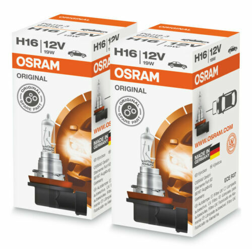 Osram H16 64219L+ Original Halogen Fog Bulbs 12V 19W 3200K — Twin Pack