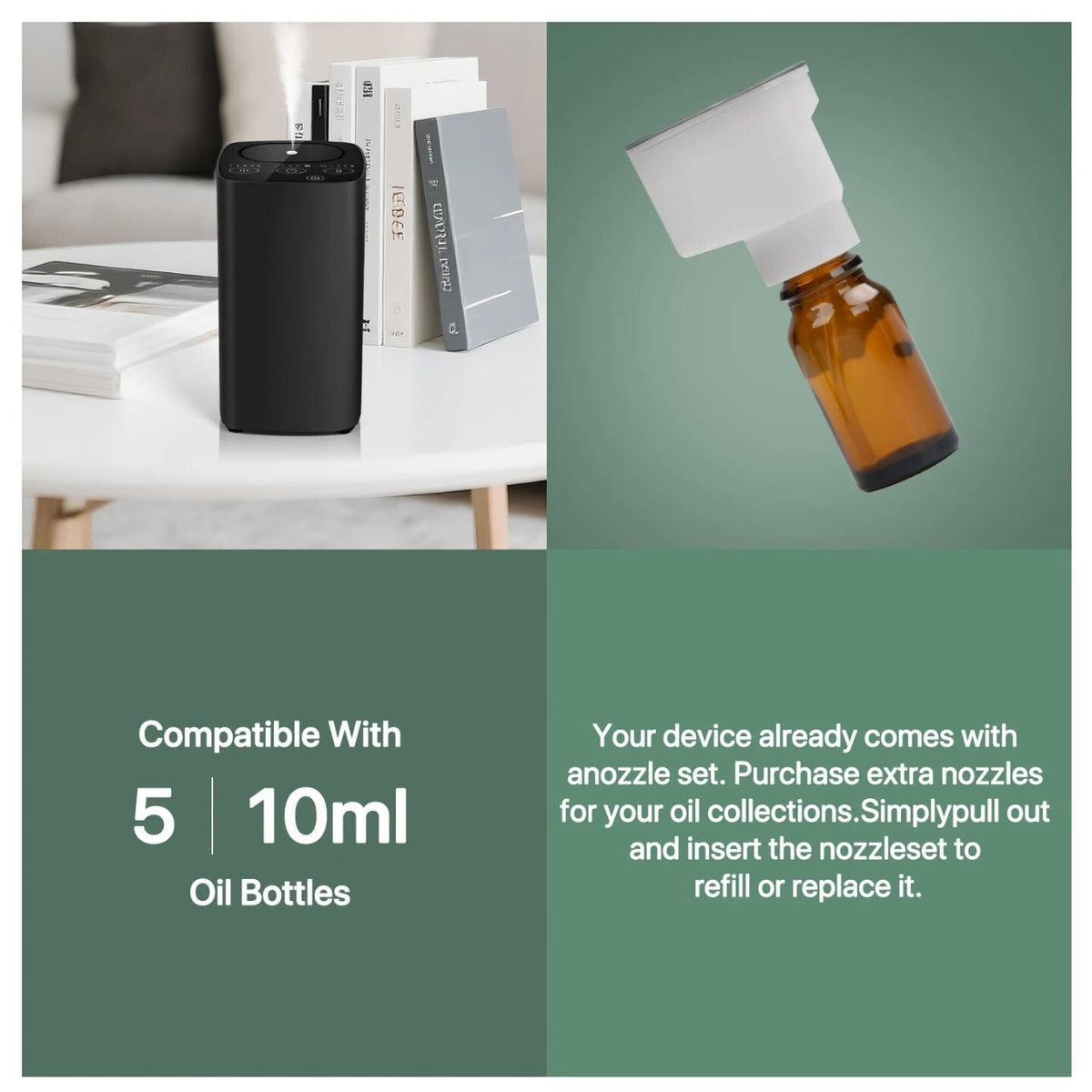 ZBS LED Essential Oil Diffuser with 10ml Lavender Oil