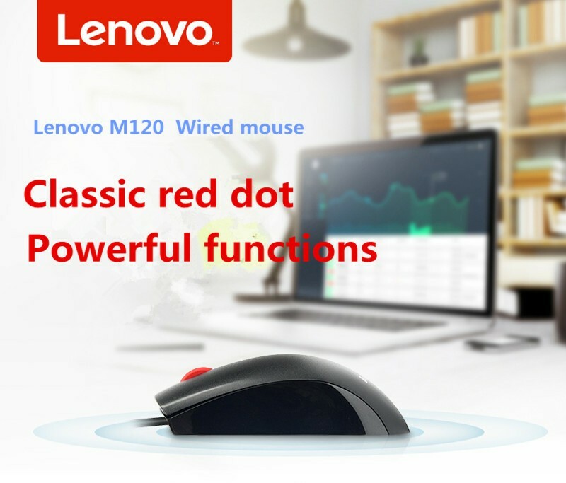 Lenovo USB Wired Mouse 1000 DPI for Gaming, Office, PC and Mac