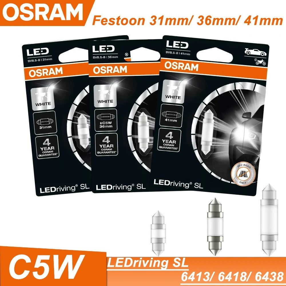 Osram LEDriving SL C5W Cool White LED Bulb 31/36/41mm 6000K — Single