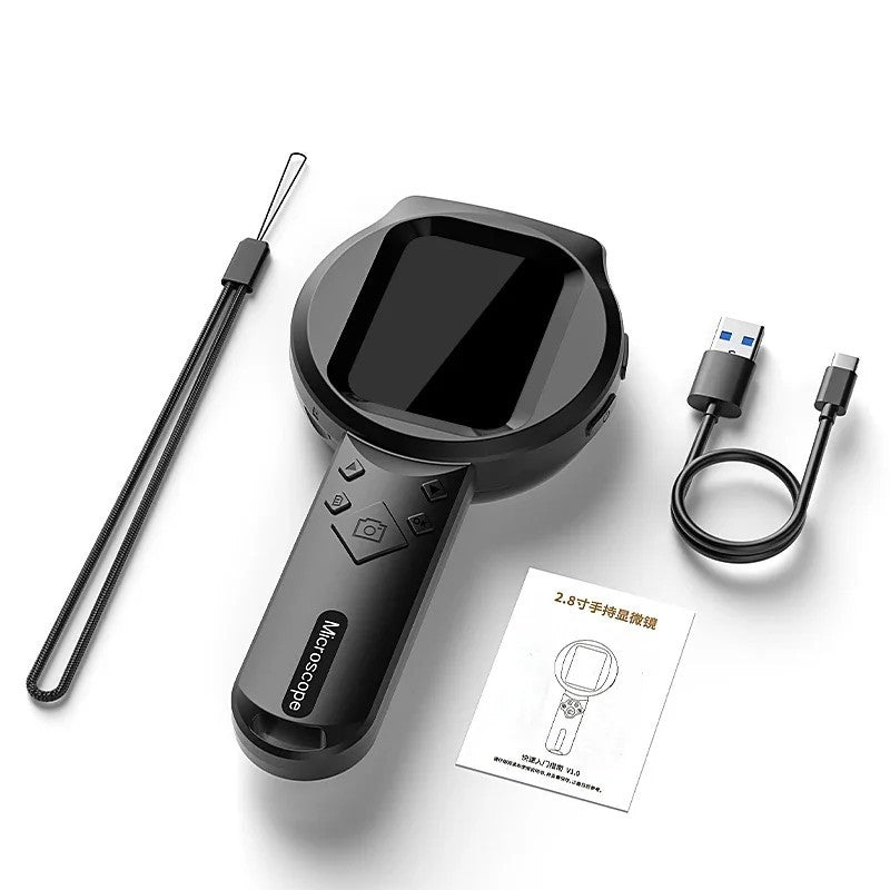 Portable 100x HD IPS Digital Handheld Microscope and Magnifier
