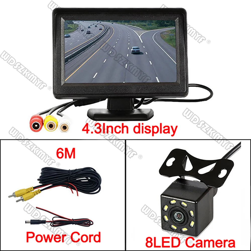 5-Inch HD Rear-View Monitor and Waterproof Reversing Camera Kit with Night Vision