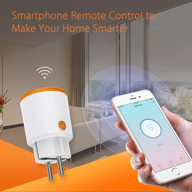 GDVONE 16A Zigbee Smart Plug with Power Monitoring, Timing and Voice Control