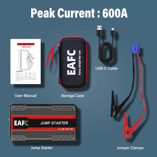 EAFC 600A 12V Car Battery Jump Starter and Power Bank