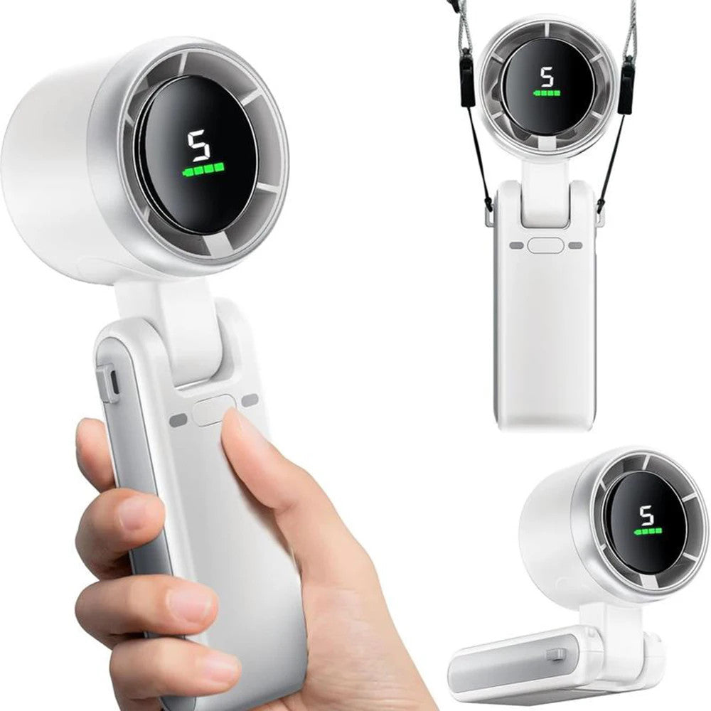 3-in-1 Portable Mini Electric Handheld Turbo Fan, 5 Speeds