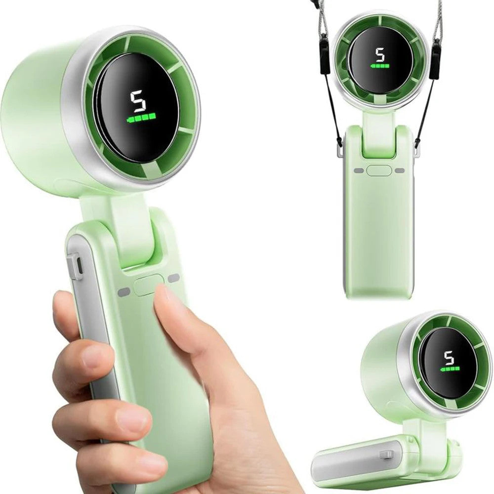 3-in-1 Portable Mini Electric Handheld Turbo Fan, 5 Speeds