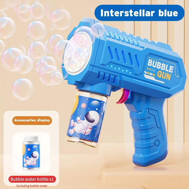 10-Hole Handheld Automatic Electric Bubble Gun for Children