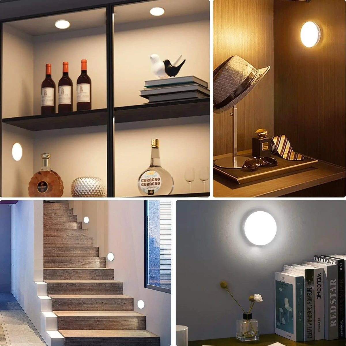 Wireless USB Rechargeable Motion Sensor LED Night Light, Magnetic