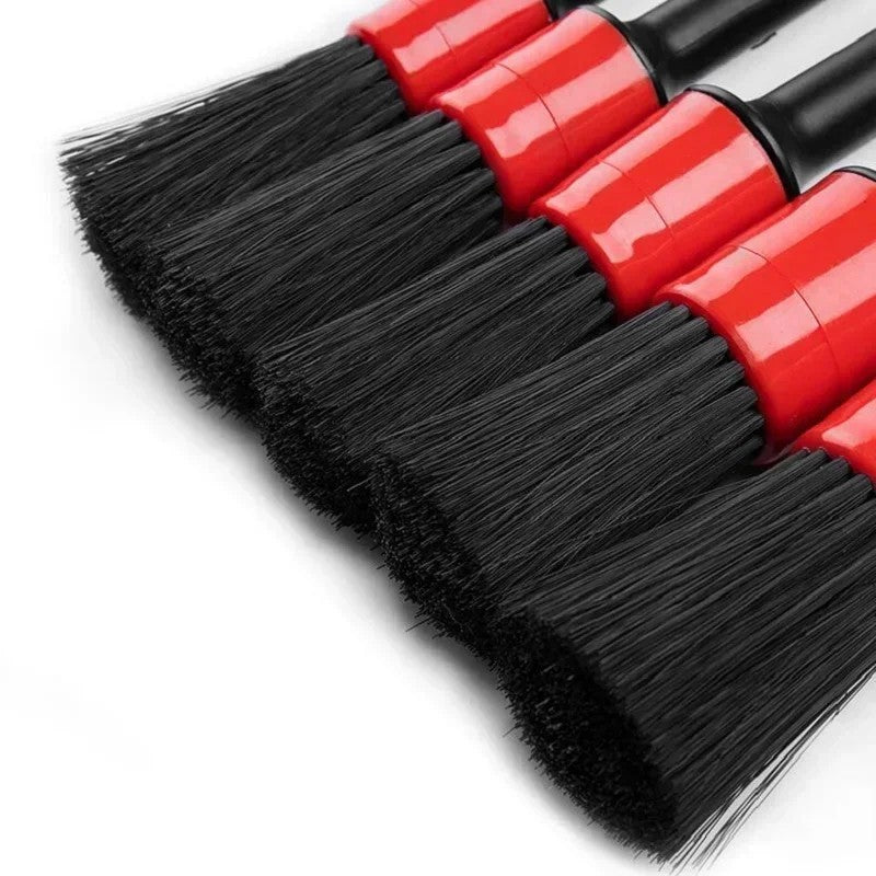 Zeno Car Detailing Brushes for Wheels, Engine, Emblems and Vents — 5 Piece Set