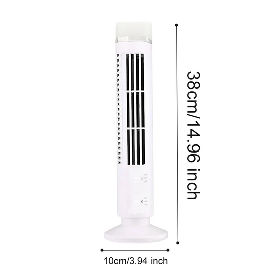 ZBS Portable USB Bladeless LED Tower Cooling Fan, 2 Speeds