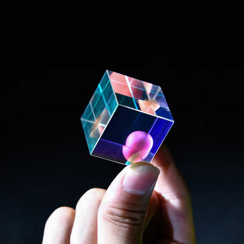 20mm Glass CMY Optical Prism Cube for Photography and Colour Refraction