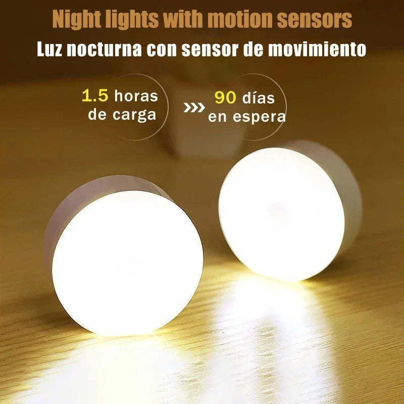 Wireless USB Rechargeable Motion Sensor LED Night Light, Magnetic