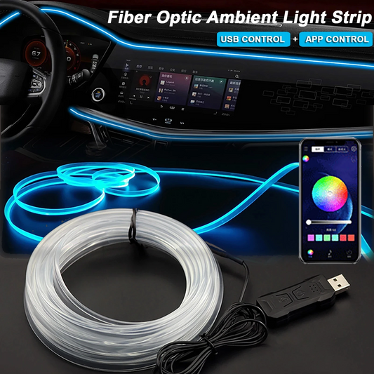 GZQGT 5m USB RGB Interior LED Strip Light with App Control