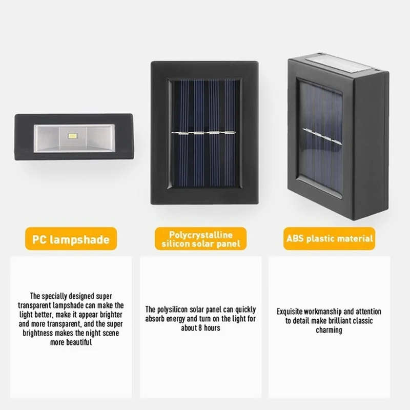 Super-Cheese Solar Up/Down Outdoor Wall Spotlights