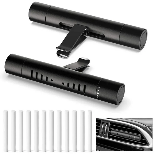 ZBS Car Air Vent Perfume Diffuser with 5 Fragrance Sticks — Black